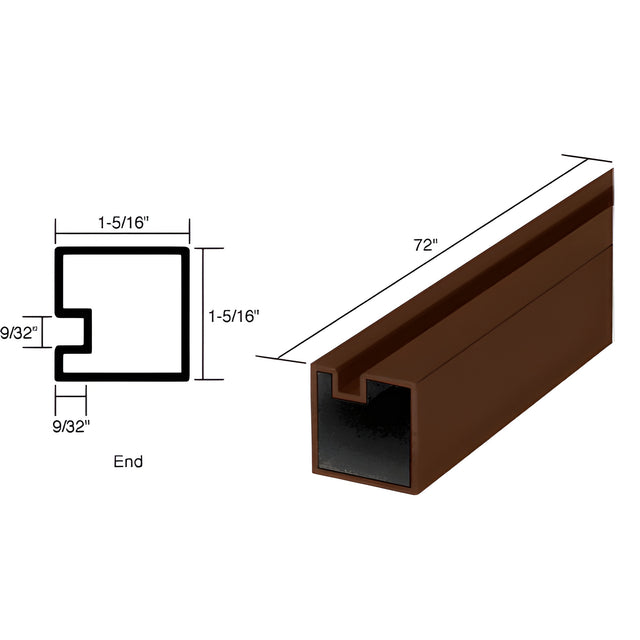 CRL Duranodic Bronze 72" End Post Extrusion