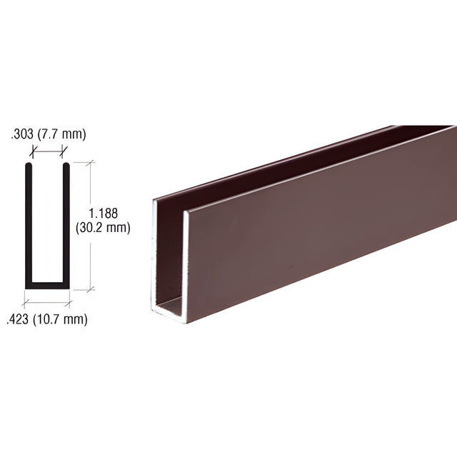 CRL Duranodic Bronze Aluminum Channel Extrusion