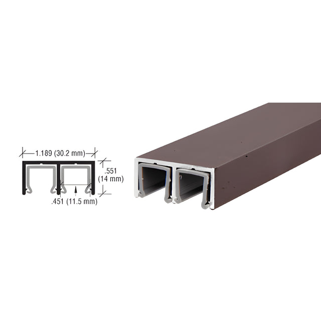 CRL Duranodic Bronze Aluminum Plastic Lined Double Upper Channel