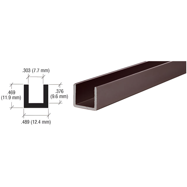 CRL Duranodic Bronze Aluminum Single Channel Extrusion