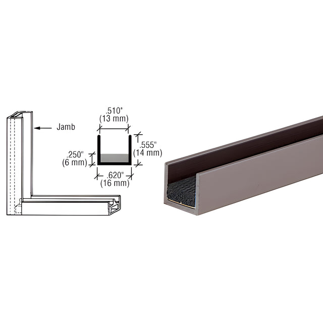 CRL Duranodic Bronze Anodized Aluminum Single Jamb with Sponge Rubber Lining