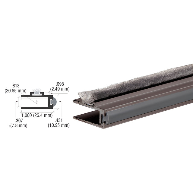 CRL Duranodic Bronze Anodized Deep Channel Dust Proof Rail with Bumper