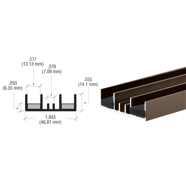 CRL Duranodic Bronze Anodized Double Jamb Extrusion With Cushion
