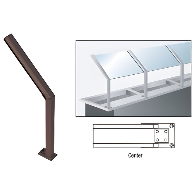 CRL Duranodic Bronze D999 Series 23" Center Sneeze Guard Post