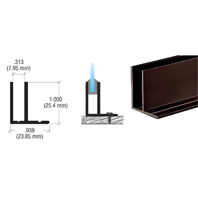 CRL Duranodic Bronze Fixed Glass Frame