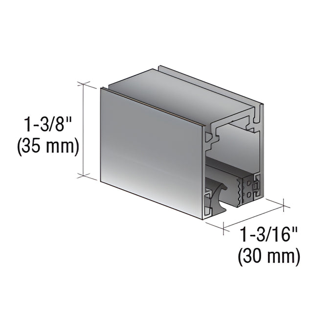 CRL Fallbrook Matte Black 3m Fixed Frame Profile for Ceiling