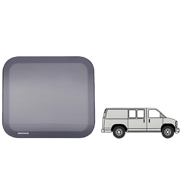 CRL Fixed 'All-Glass' Look 40% Window - Side Hinged and Sliding Door for 1997+ Chevy/GMC Vans 17-11/16" x 22-1/8"