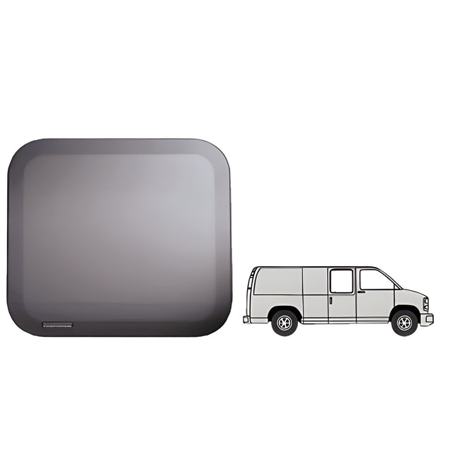 CRL Fixed 'All-Glass' Look 60% Window - Side Hinged Door 1997+ Chevy/GMC Vans 22-1/2" x 22-3/8"