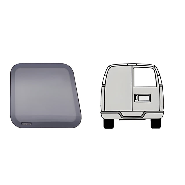 CRL Fixed 'All-Glass' Look Window for Right Rear Door - 1997+ Chevy/GMC Vans 23-5/8" x 20-9/16"