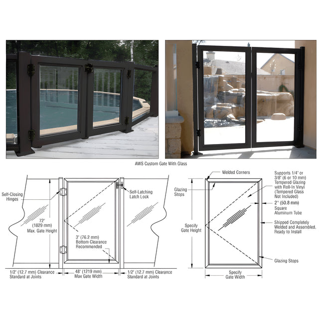 CRL Flat Black AWS Custom Gate System