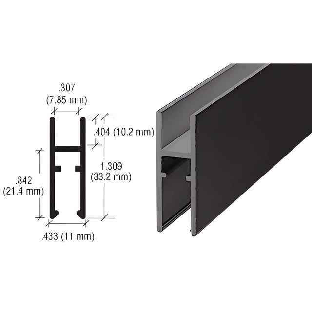CRL Flat Black Aluminum LK610 H-Bar