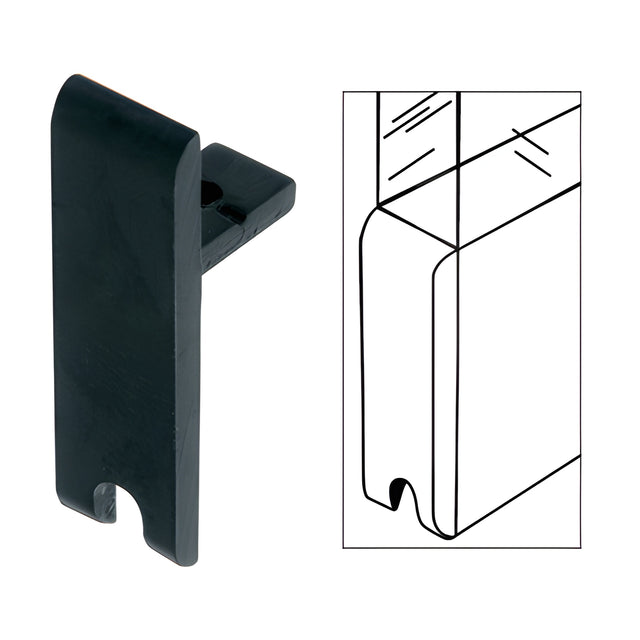 CRL Flat Black End Cap for KK610 Tall 'H' Bar