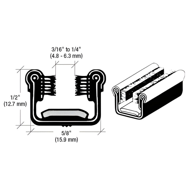 CRL Flexible 96" Channel for 1952-1967 Studebaker, White and Brockway