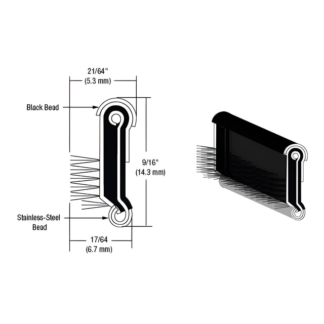 CRL Flexible Stainless Steel Beaded Belt Molding for 1952-1954 Ford and 1957-1964 Chrysler - 96" Length