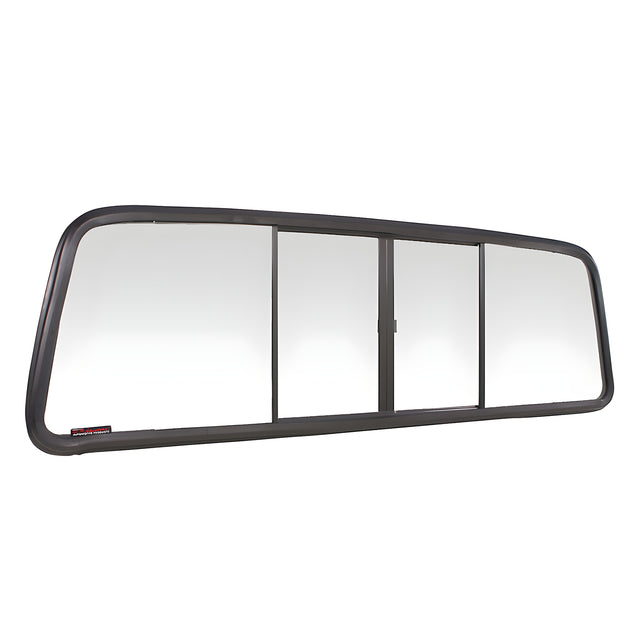 CRL OEM Replacement Duo-Vent Four Panel Slider With Light Green Glass for 1973-1996 Ford F-Series