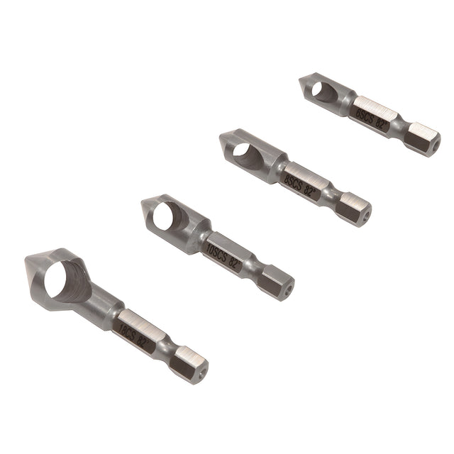 CRL 4 piece Countersink Hex Shank Set