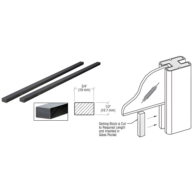 CRL Glass Pocket Setting Block for Windscreen Posts