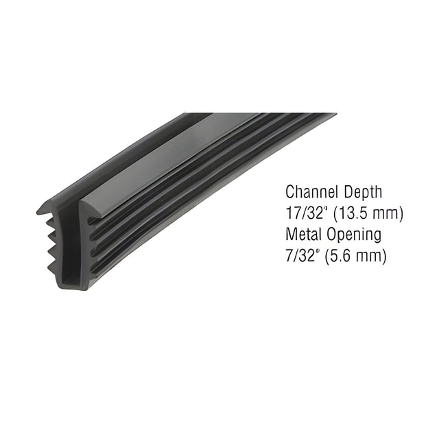CRL Glazing Vinyl 17/32" Channel Depth 17/32" Metal Opening - 100' Roll