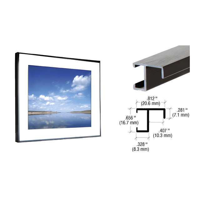 CRL Glossy Black Aluminum Picture Frame Molding
