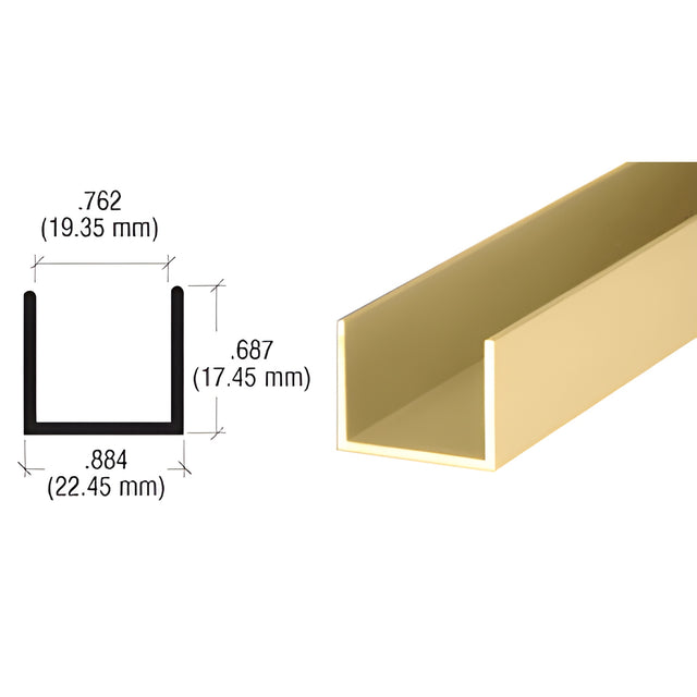 CRL Gold Anodized 3/4" U-Channel
