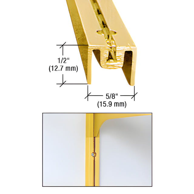 CRL Gold Anodized 72" Aluminum Wall Standard