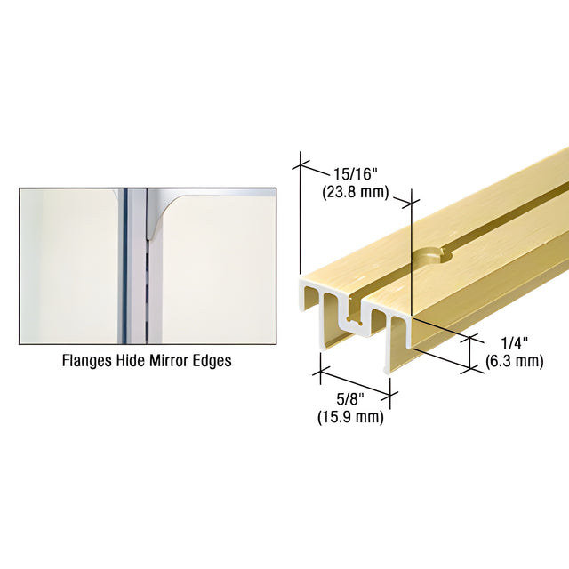 CRL Gold Anodized 72" Mirror Standard