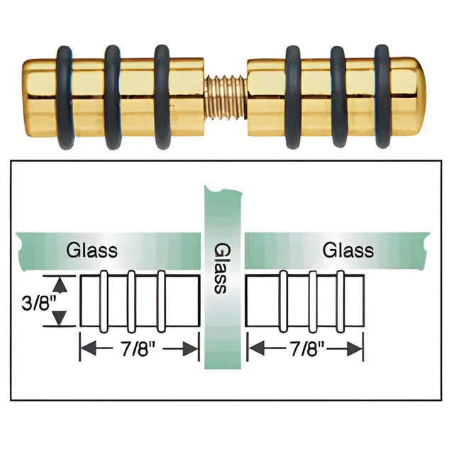 CRL Gold Plated Double Glass Shelf Support