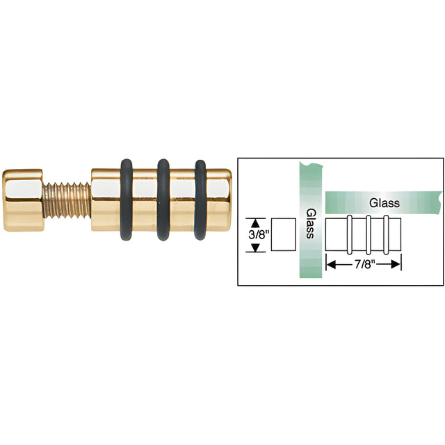 CRL Gold Plated Single Glass Shelf Support