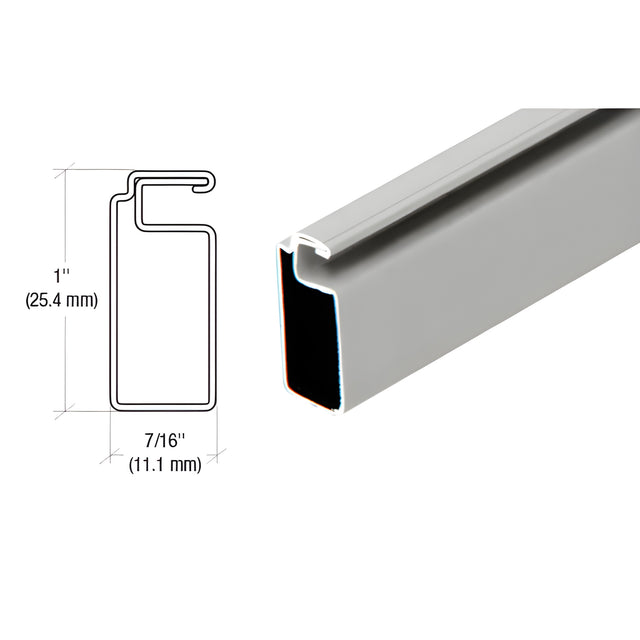 CRL Gray 1" x 7/16" Roll Formed Aluminum Screen Frame - 144"