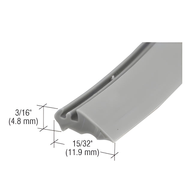 CRL Gray 15/32" Wide Glazing Spline - 100' Roll