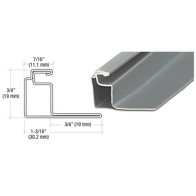CRL Gray 3/4" Roll Formed Aluminum Standoff Screen Frame - 144"