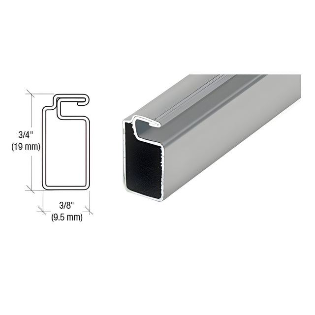 CRL Gray 3/4" x 3/8" Roll Formed Aluminum Screen Frame - 144"