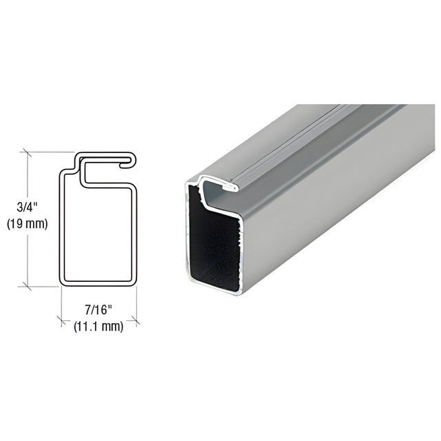 CRL Gray 3/4" x 7/16" Roll Formed Aluminum Screen Frame - 144"
