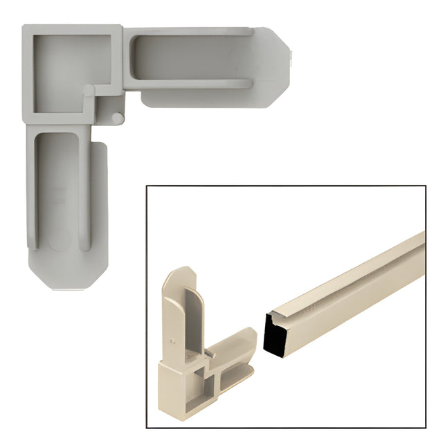 CRL Gray 7/16" Square Cut Screen Frame Corners