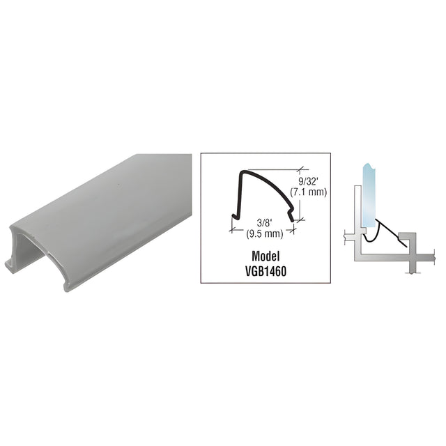 CRL Gray Snap-In Vinyl Glazing Bead