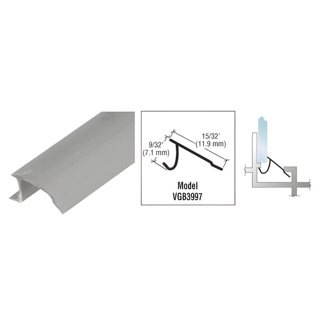 CRL Gray Snap-In Vinyl Glazing Bead
