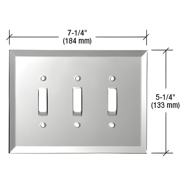 CRL Gray Triple Toggle Glass Mirror Plate