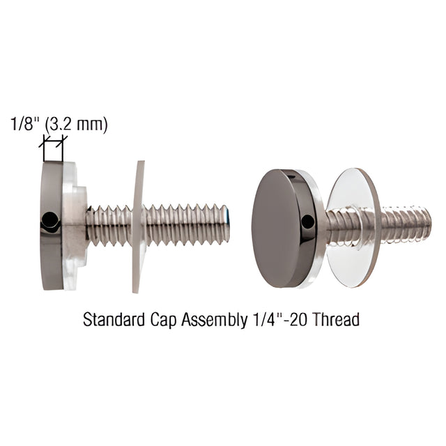 CRL Gun Metal 3/4" Diameter Standoff Cap Assembly