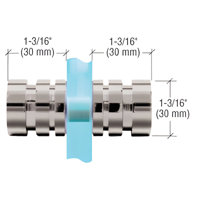 CRL Gun Metal Contemporary Style Back-to-Back Shower Door Knobs