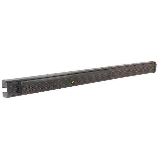CRL Jackson® 1295 Push Pad Rim Panic Exit Device - Cylinder Dogging, C-Type Strike, 48", Dark Bronze