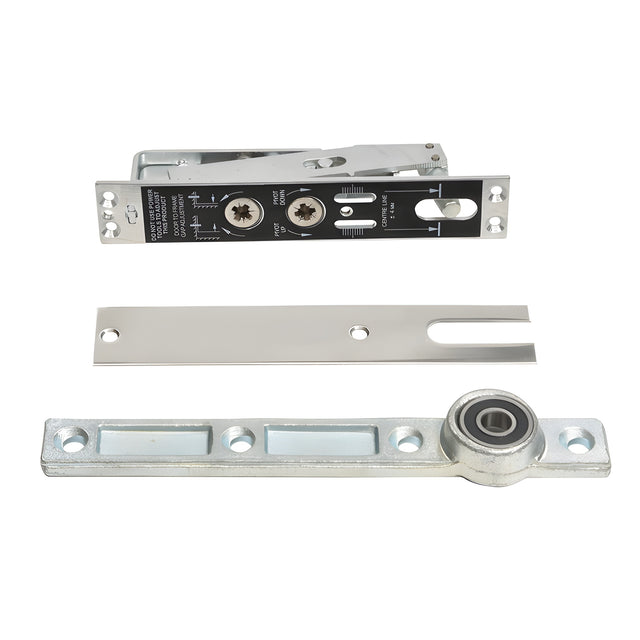 CRL Jackson® Heavy-Duty Adjustable Center-Hung Walking Beam Type Top Pivot With Polished Stainless Cover Plate