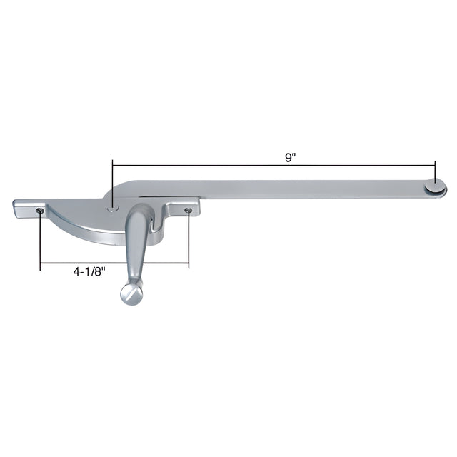 CRL Left Hand Aluminum Casement Window Operator with 9" Arm for Hope Windows