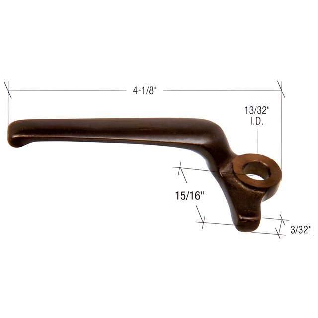 CRL Left Hand Project-In Casement Window Locking Handle With 15/16" Hook Projection for Fenestra Windows