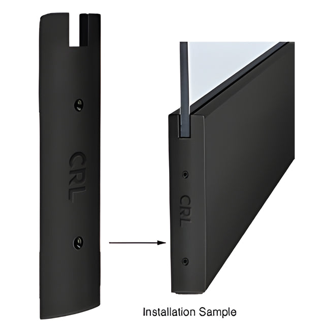 CRL Matte Black 10" Square End Cap for Sidelite Rail
