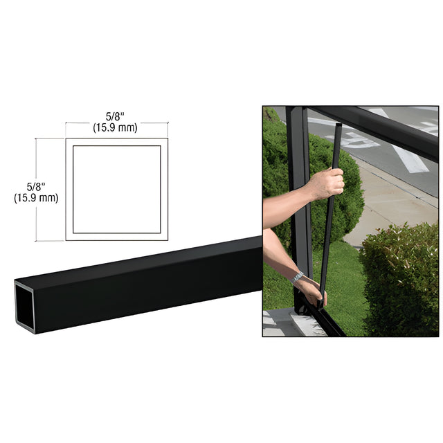 CRL Matte Black 100 Series 241" Picket Extrusion