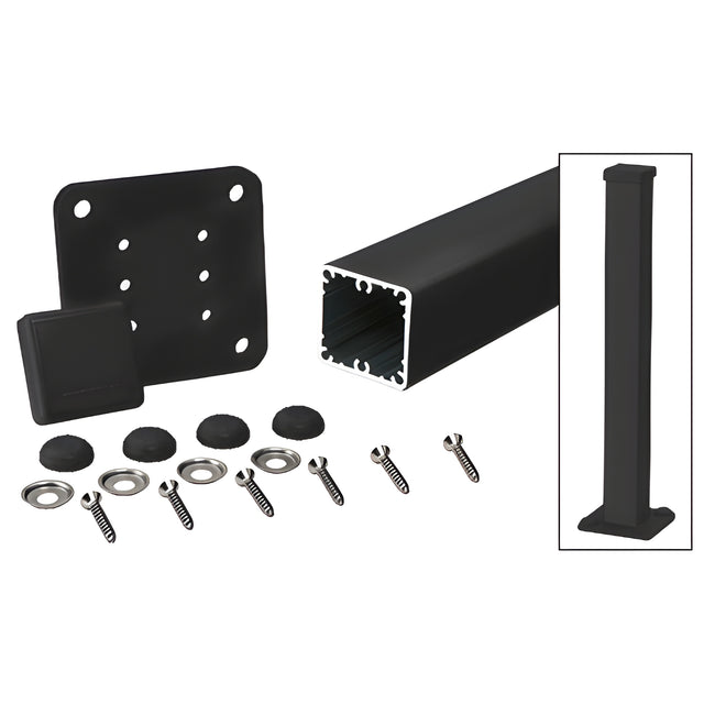 CRL Matte Black 100 Series 42" Surface Mount Post Kit
