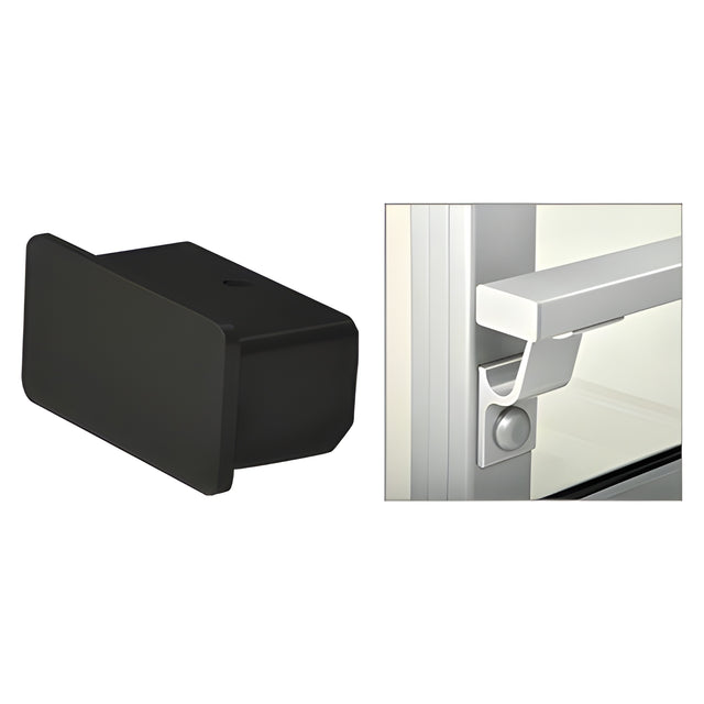 CRL Matte Black 1100 Series End Cap for 1" x 2" Tubing