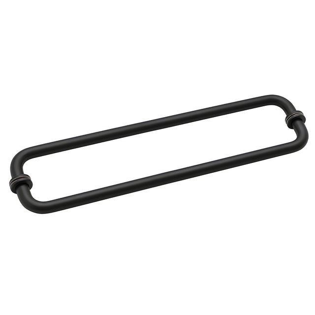 CRL Matte Black 18" BM Series Back-to-Back Tubular Towel Bars with Metal Washers