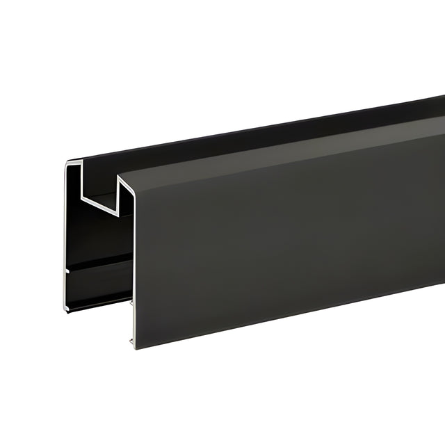 CRL Matte Black 200, 300, 350 and 400 Series 241" Long Horizontal Double Glass Mid-Rail