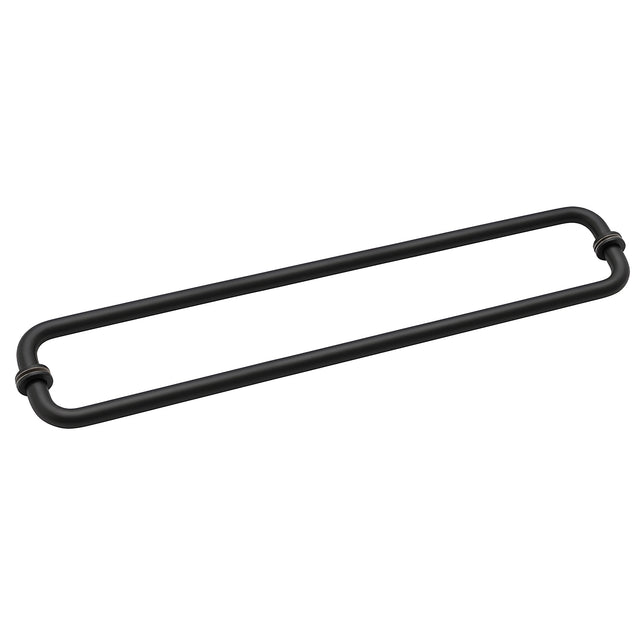 CRL Matte Black 24" BM Series Back-to-Back Tubular Towel Bars With Metal Washers